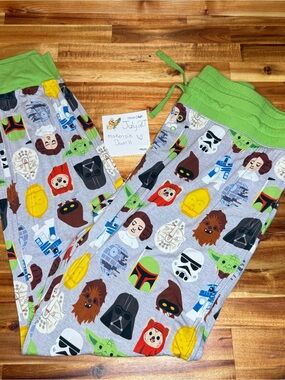 Little Sleepies Gray Star Wars Character Jogger Pants with Green Waistband